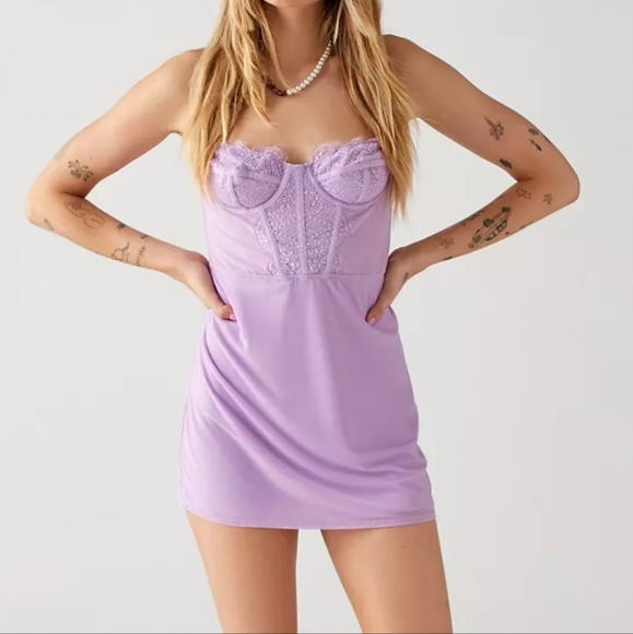 FINAL PRICE! NEW! UO Corset Bustier Slip Dress - Picture 2 of 4